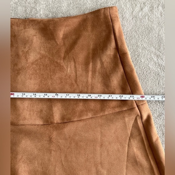 Nwt Anne Klein Tan Suede skater Skirts size 14 - Picture 5 of 8